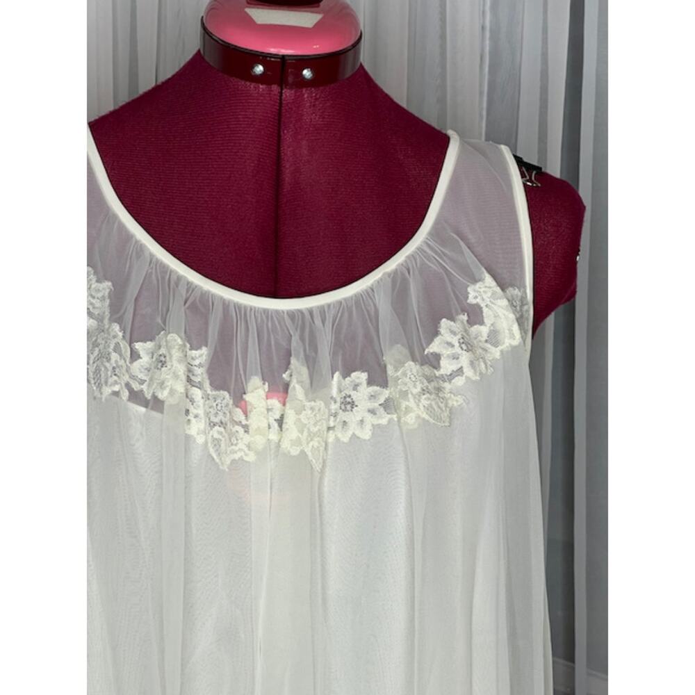 nightgown sheer robe set lace romantic - Picture 6 of 16